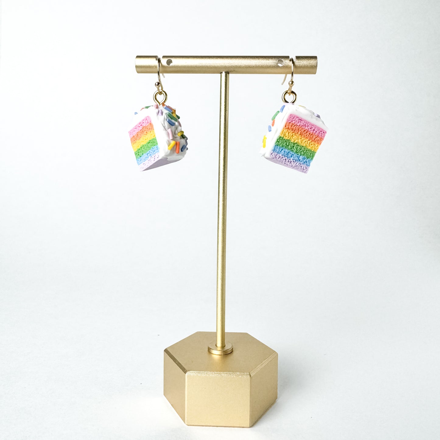 Rainbow Pastel Cake Earrings