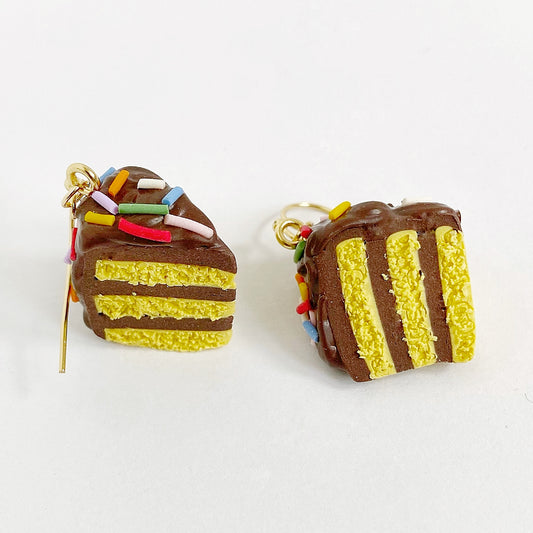 Chocolate Frosting Cake Earrings